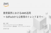 教育業界におけるAWS活用 · ビジネス要件 AWSを選択した理由 AWS導入後の効果と今後の展開 ... AWS Lambda Amazon S3 Amazon Athena Amazon DynamoDB AWS