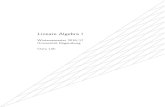Lineare Algebra I - uni-regensburg.de€¦ · In den Vorlesungen Lineare Algebra I und II werden wir die Grundbegri e und Grundtechniken linearer algebraischer Strukturen studieren.