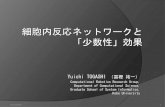 細胞内反応ネットワークと 「少数性」効果 · 2017-04-24 · Computational Robotics Research Group, ... Kobe University 細胞内反応ネットワークと 「少数性」効果