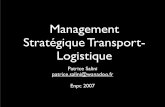 Management Stratégique Transport- Logistiquepatrice.salini.free.fr/PS%20Strat%8egie.pdf · = SWOT analysis. Domaine d’étude Principaux Items Situation actuelle Performance ...