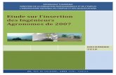 Etude sur l'insertion des Ingénieurs Agronomes de 2007 · 2018-04-21 · republique tunisienne ministere de la formation professionnelle et de l ’emploi l’observatoire national