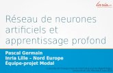 Réseau de neurones artificiels et - Inriachercheurs.lille.inria.fr/pgermain/talks/jeai2019.pdf · 2019-10-16 · Réseau de neurones artificiels et apprentissage profond Pascal Germain