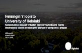 University of Helsinki Helsingin Yliopisto · SISÄLLYS 1. Summary in English 2. Projektisuunnitelma, Project plan 3. Haastatteluiden tulokset Koulutusohjelmat, sidosryhmät Alumnit