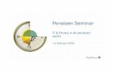 Pensioen Seminar · Uitdaging #2: Continuïteit bedrijfsvoering Potentiële bedreigingen: • Gebrekkige kwaliteit/performance leverancier of diensten • Vendorlock-in Oplossingen