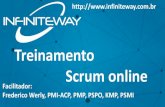 Treinamento Scrum online · Scrum Master Atua como Facilitador e Coach removendo impedimentos e auxiliando o Time Scrum. Scrum Master NÃO é o Gerente do Projeto, pode ser visto