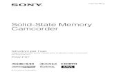 Solid-State Memory Camcorder1).pdf · BC-U1, BC-U2 Caricabatterie (BC-U1 fornito) BP-U30, BP-U60, BP-U60T, BP-U90 Pacco batteria (BP-U30 fornito) Adattatore CA (in dotazione)1) XDCA-FS7