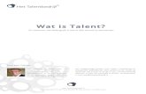 Wat is Talent? · Talent = je bijdrage, aan het leven van een ander Talent = je voorwaartse kracht, je scheppingskracht Talent = je verandervermogen Talent = je diepste wezen dat