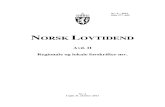 NORSK LOVTIDEND - Lovdata · Nr. 4 – 2013 Side 377–489 N ORSK L OVTIDEND Avd. II Regionale og lokale forskrifter mv. Nr. 4 Utgitt 31. oktober 2013