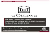 Canada Research Chairs - Institutional Equity, Diversity ... · Canada Research Chairs Institutional Equity, Diversity, Inclusion Action Plan, 2017-2019 University of Ottawa Revised