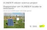 VLINDER citizen science project Stappenplan om VLINDER ... · Stappenplan selectie locaties VLINDER wil de invloed van de omgeving op het weer bestuderen. Cruciaal voor het onderzoeksgedeelte