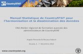 Manuel Statistique de CountrySTAT pour l’harmonisation et ...€¦ · Douala, 3 - 7 Décembre 2012. CountrySTAT est un cadre statistique pour: ... création de table de classification
