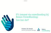 6% interest via crowdlending bij Bolero Crowdfunding: hoe ... · Lokale ondernemingen / KMO’s/ snelle groeiers – Ondernemingen met historiek (min. 2 jaar) – Omzet, EBITDA en