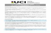 CLARIFICATION GUIDE OF THE UCI TECHNICAL REGULATIONjcf.or.jp/wp2012/wp-content/uploads/...of-the-UCI... · ARTICLE 1.3.002 “The UCI shall not be liable for any consequences delivering