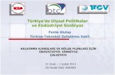 Türkiye’de Ulusal Politikalar ve Endüstriyel Simbiyoz...2013/01/31  · Enerji, Ulaştırma, Tarım, Sanayi, Hizmetler Enerji verimliliği, yenilenebilir enerji Çevre dostu teknolojileri