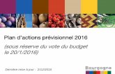 Plan d’actions prévisionnel 2016 (sous réserve du vote du ...€¦ · 4 •Chiffres-clés du tourisme en Bourgogne - 510 700 lits, dont 105 500 lits marchands - 2,4% de la fréquentation