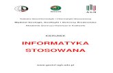 INFORMATYKA STOSOWANA - Katedra Geoinformatyki i ... · W skład systemów geoinformacyjnych wchodzą zarówno dane przechowywane w bazach ... rzania informacji powszechnie używane