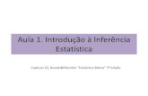 Aula 1. Introdução à Inferência Estatísticayambar/MAE0229/Aulas... · Aula 1. Introdução à Inferência Estatística Capítulo 10, Bussab&Morettin “Estatística Básica”