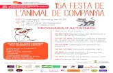 15a Festa de - Amazon Web Servicesprotectorasabadell.s3.amazonaws.com/archivos/animal_de... · 2018. 5. 3. · 15a Festa de l’Animal de Companyia 10h Inici de la Festa 10:30-11h