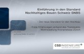 Einführung in den Standard Nachhaltiges Bauen Schweiz SNBS · Einleitung Was will der Standard - Projektziele 1. Schafft ein gemeinsames Verständnis des Nachhaltigen Bauens in der