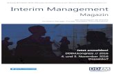 ERBST AGAZIN DER V Interim Management - DDIM€¦ · wertige Leistungen. eMail: presse@slim-interim.com Internet: Siegfried Lettmann 6 | INTERIM MANAGEMENT MAGAZIN. MELDUNGEN VON