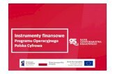 Programu Operacyjnego Polska Cyfrowa · Pożyczka szerokopasmowa może sfinansować „zamknięcie inwestycji” oraz ... przewidują weryfikacji Kredytobiorcy w systemie BR lub BIK,