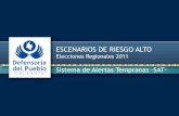 Elecciones Regionales 2011 - static.iris.net.costatic.iris.net.co/semana/upload/documents/Doc-2246_2011927.pdf · Municipios con riesgo alto – elecciones 2011 •Para la etapa preelectoral,