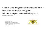 Arbeit und Psychische Gesundheit Psychische Belastungen ... · Arbeit und Psychische Gesundheit ... Tag der Arbeitssicherheit Fellbach 2013 „Schutz und Stärkung der Gesundheit
