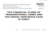 THE FINANCIAL FLOWS OF TRANSNATIONAL CRIME AND TAX … · - Company investments by loans Placement (mostly cash) Layering (little cash) Integration (no cash) 1st STAGE 2nd STAGE 3rd