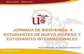 Presentación de PowerPoint - Internacional · JORNADA DE BIENVENIDA A ESTUDIANTES DE NUEVO INGRESO Y ESTUDIANTES INTERNACIONALES WelcomeUS CENTRO INTERNACIONAL Vicerrectorado de