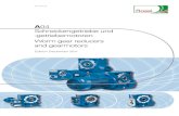 A04 Schneckengetriebe und -getriebemotoren Worm gear … · 2017. 8. 15. · 6 - Selection 14 7 - Nominal powers and torques (gear reducers) 18 8 - Designs, dimensions, mounting positions