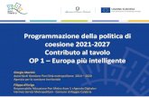 Programmazione della politica di coesione 2021-2027 ...europa.basilicata.it/2021-27/wp-content/uploads/... · Portale web informativo, App e chioschi multimediali dedicati alla promozione