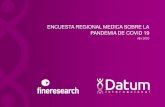 ENCUESTA REGIONAL MEDICA SOBRE LA PANDEMIA DE COVID 19 · 2020. 4. 16. · Encuesta Online a médicos, dentro de la plataforma de encuestas de FinePanel (finepanel.net) que cubre