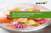 Kvartalsredogörelse - Bayn Europe€¦ · av kostfiber, högintensivt sötningsmedel och andra ingredienser. Det är en ”nyckelfärdig lösning” för sockerreduktion. Livsmedelsproducenter