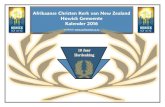 Afrikaanse Christen Kerk van New Zealand Howick Gemeente …ackhowick.co.nz/wp-content/uploads/2016/06/Kalender_2016... · 2016. 6. 15. · Die embleem van die ACK van NZ wys op die