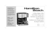 Coffee Maker With Hot Water Dispenser Cafetière et distributeur …useandcares.hamiltonbeach.com/files/840256002.pdf · 4 Parts and Features *To order parts: US: 1.800.851.8900 Canada: