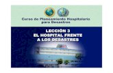 LECCIÓN 3 EL HOSPITAL FRENTE A LOS DESASTRESbvpad.indeci.gob.pe/doc/pdf/esp/doc442/doc442_5d.pdf · EL HOSPITAL FRENTE A LOS DESASTRES EL HOSPITAL FRENTE A LOS DESASTRES Al finalizar