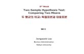 Two-Sample Hypothesis Test: Comparing Two Meanscontents.kocw.net/document/08_Two Sample.pdf · 2011. 12. 27. · 8th Week Two-Sample Hypothesis Test: Comparing Two Means 두평균의비교: