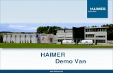 HAIMER Demo Van · Haimer GmbH, Demo Van, 04.05.2017 8 Demo Van - Ölçülerimiz 2,940 metre yükseklik 2,426 metre genişlik 7,340 metre uzunluk Not: Sizin yerinizde sunumlarımızı