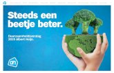 Duurzaamheidsverslag 2019 Albert Heijn....100.000 medewerkers. En vanzelfsprekend voor de maatschappij als geheel. Niet voor niets houden we ons actief bezig met grote thema’s zoals