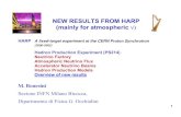 NEW RESULTS FROM HARP (mainly for atmospheric ν) · 9 HARP Be 5% 8.9 GeV/c Results HARP results (data points), Sanford-Wang parametrization of HARP results (histogram) 0 100 200
