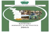 RAPPORT ANNUEL D’ACTIVITES 2015 - AIDRCREDI - Rapport annuel d’activités 2015 Page 7 sur 39 INTRODUCTION « Œuvrer pour le développement durable des populations vivant en milieu