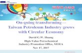 David G.W. Huang High-Value Petrochemical Industry ......Statu Quo of Taiwan’s Petrochemical Industry (2015) Total gross output of manufacturing sector in Taiwan is US$403billion