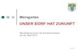 UNSER DORF HAT ZUKUNFT - Weingarten/Pfalz · UNSER DORF HAT ZUKUNFT Entwicklungskonzepte und wirtschaftliche Initiativen Demografische Herausforderungen Kinder und Jugend Erweiterung