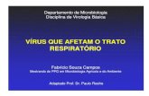 VÍRUS QUE AFETAM O TRATO RESPIRATÓRIO · Vírus que afetam o trato respiratório • Influenza (Parte 1) • Parainfluenza • Coronavírus • Vírus Respiratório Sincicial •