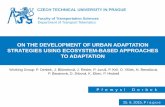 ON THE DEVELOPMENT OF URBAN ADAPTATION STRATEGIES … · P ře m y s l D e r b e k | d e r b e k @ k 6 2 0 . f d . c v u t . c z 10/12 On the Development of Urban Adaptation Strategies