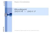 Budget 2014 – 2017 · 2014 også beskyttelse af overfladevand mod påvirkninger fra jordforurenin-ger. 7 1. Det samlede budget ... der med de bedste forskningsmiljøer og virksomheder,