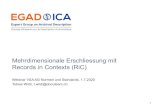 Mehrdimensionale Erschliessung mit Records in Contexts (RiC)...Einleitung Zeitplan EGAD für die Einführung von RiC Calendrier de l'EGAD pour l'introduction de RiC – Review RiC-CM