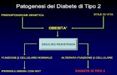 Patogenesi del Diabete di Tipo 2 · patogenesi del diabete di tipo 2 insulino resistenza predisposizione genetica. stile di vita. obesita’ funzione β cellulare normale. iperinsulinemia