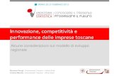 Innovazione, competitività e performance delle imprese toscane · Fonte: Osservatorio sulle Imprese High-Tech della Toscana Imprese high-tech toscane: indicatori sulla propensione
