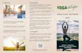YOGA EVENT KALENDER 14. - 17.11.2019 2019 · seehofer & yann kuhlmann im samsara living & art, jakobstrasse 7, nÜrnberg 28. – 31.03.2019 yoga retreat „ruhe finden. gelassenheit